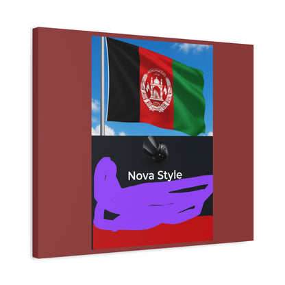 Afghan Flag Matte Canvas Print — Stretched 1.25" Wall Art