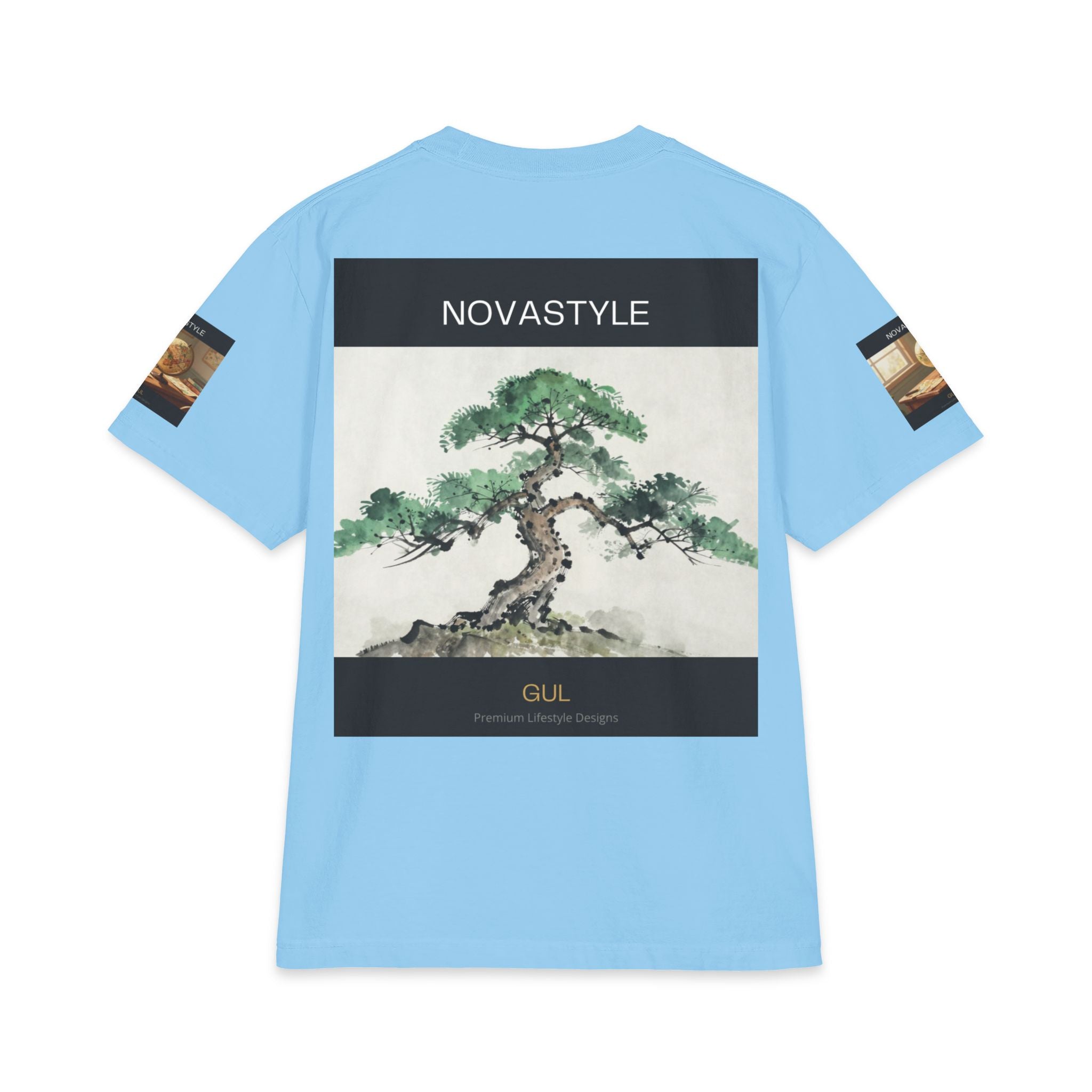 T-Shirt — NOVASTYLE Colorful Mandala &amp; Bonsai Graphic Tee
