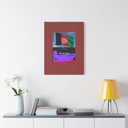 Afghan Flag Matte Canvas Print — Stretched 1.25" Wall Art