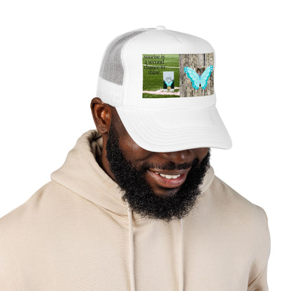 Butterfly Memorial Trucker Hat — In Loving Memory Grave Marker Cap