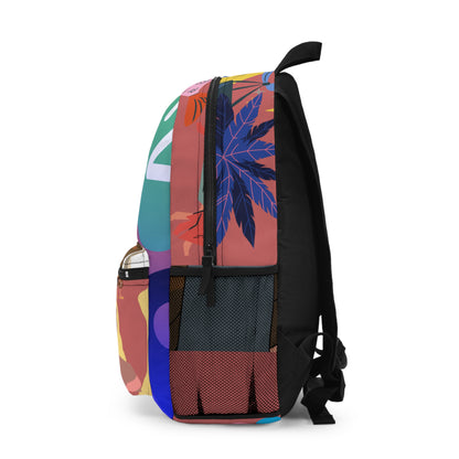 Retro Pop Art Smiley Backpack — Colorful Feminine Graphic School Bag