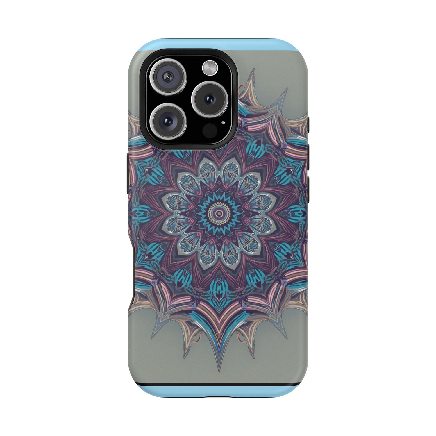 Phone Case — Blue Purple Mandala Magnetic Impact-Resistant Case