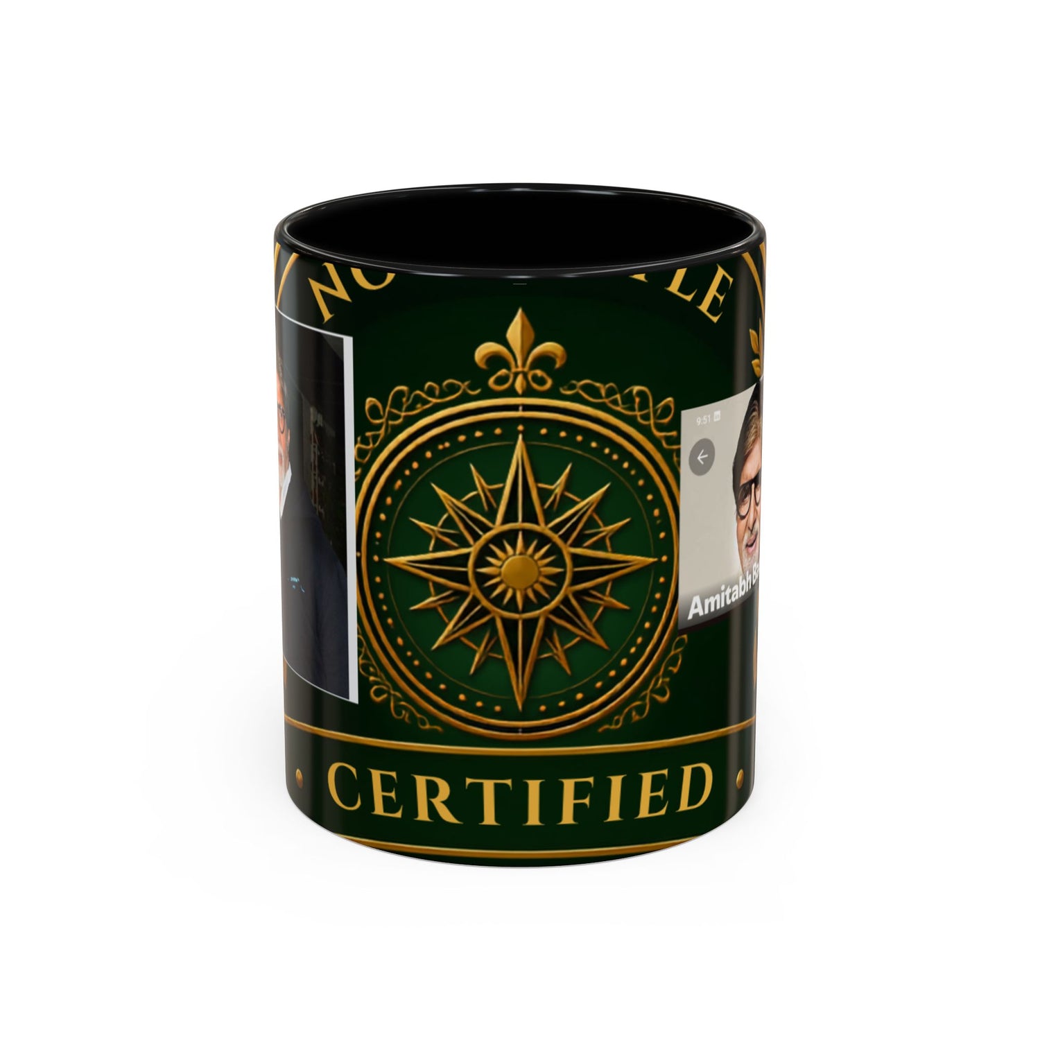 Certified Collector Accent Coffee Mug — Portrait Emblem Design (11/15 oz)