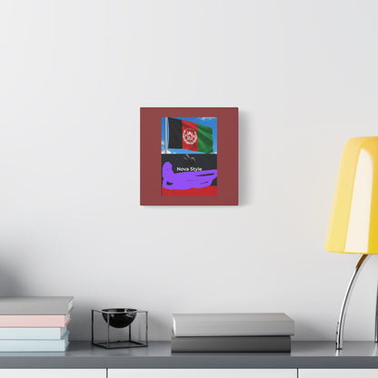 Afghan Flag Matte Canvas Print — Stretched 1.25" Wall Art