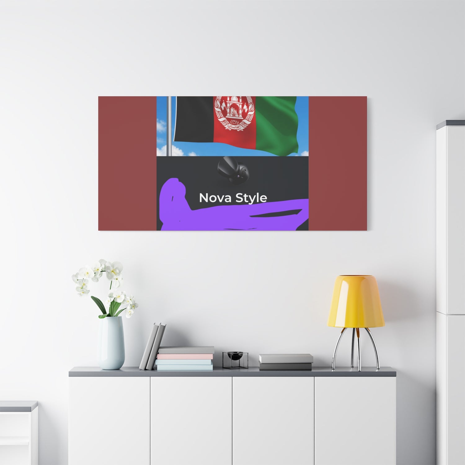 Afghan Flag Matte Canvas Print — Stretched 1.25" Wall Art