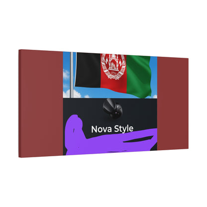 Afghan Flag Matte Canvas Print — Stretched 1.25" Wall Art