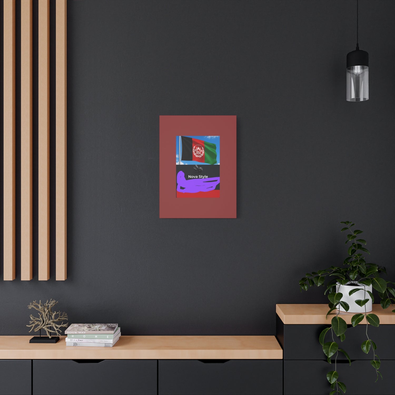 Afghan Flag Matte Canvas Print — Stretched 1.25" Wall Art