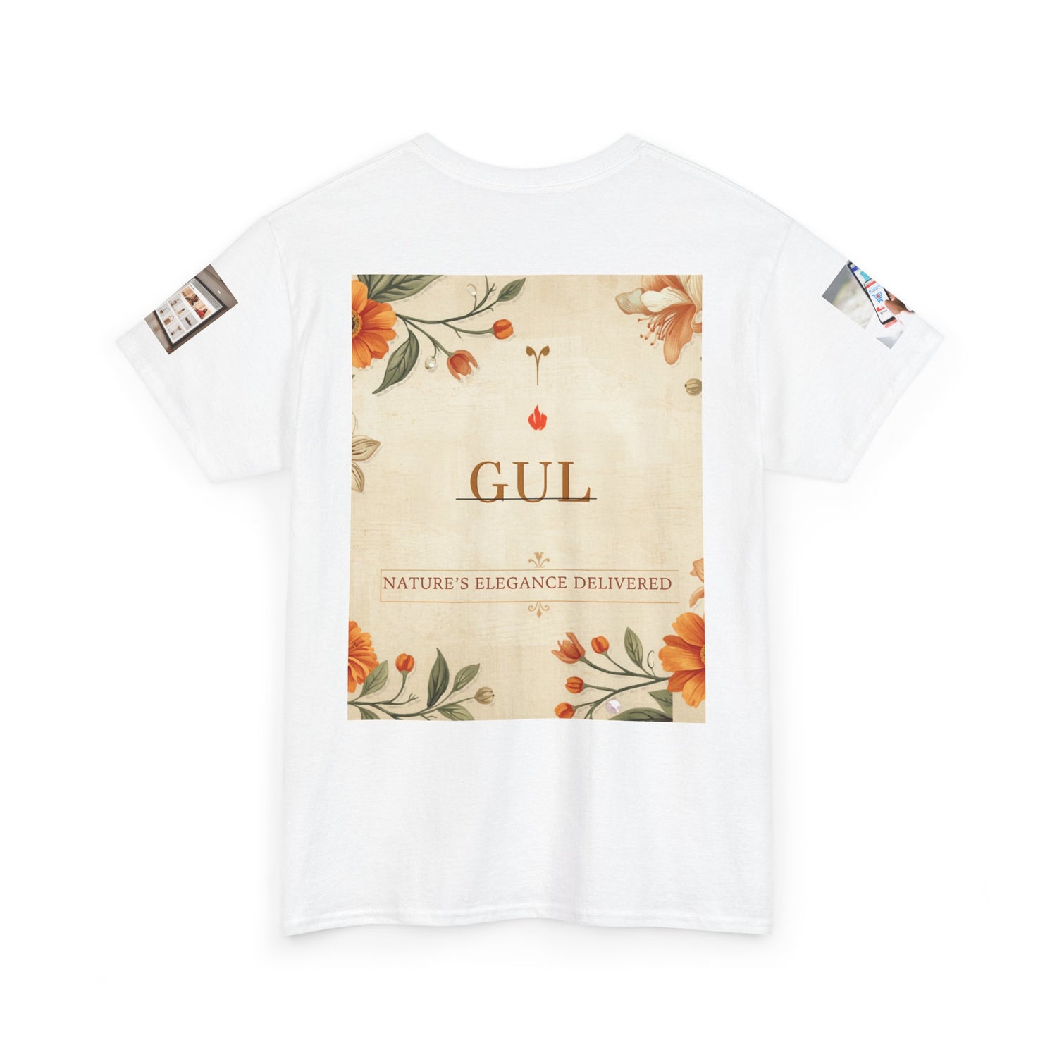 Floral Graphic Tee — GUL Botanical Print Cotton Shirt