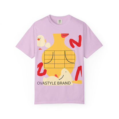 Graphic T-Shirt — Playful Koi &amp; Vase Collage Tee (OVASTYLE Brand)