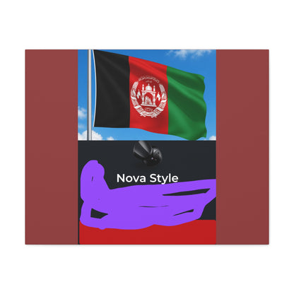 Afghan Flag Matte Canvas Print — Stretched 1.25" Wall Art