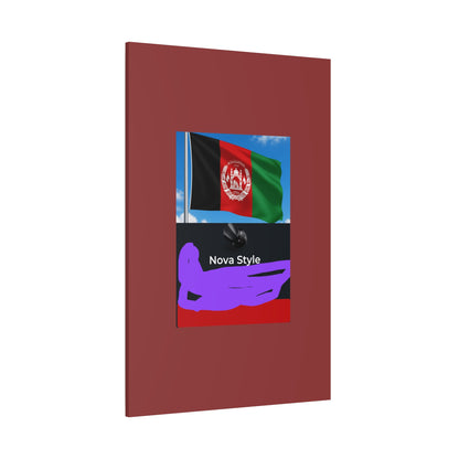 Afghan Flag Matte Canvas Print — Stretched 1.25" Wall Art
