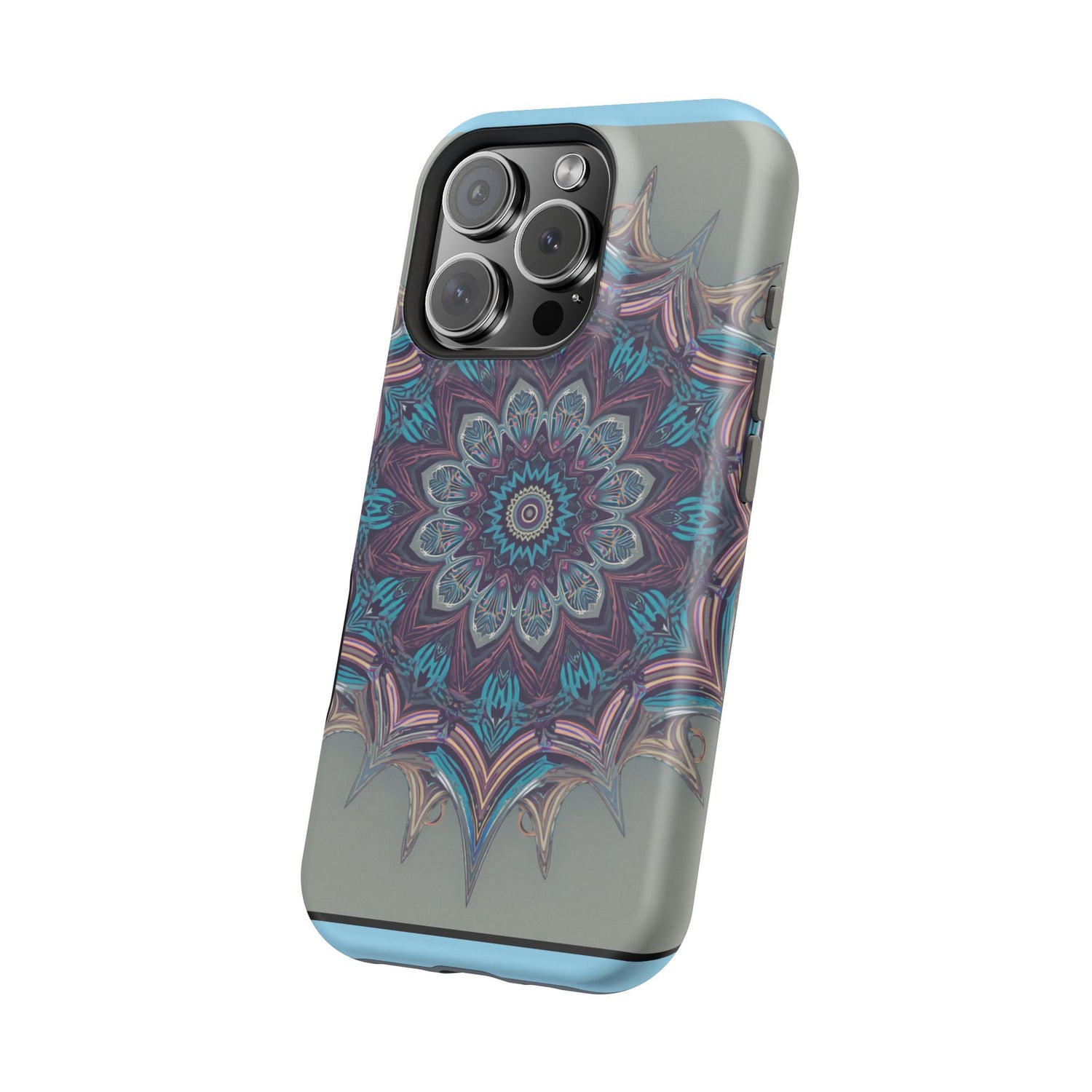 Phone Case — Blue Purple Mandala Magnetic Impact-Resistant Case