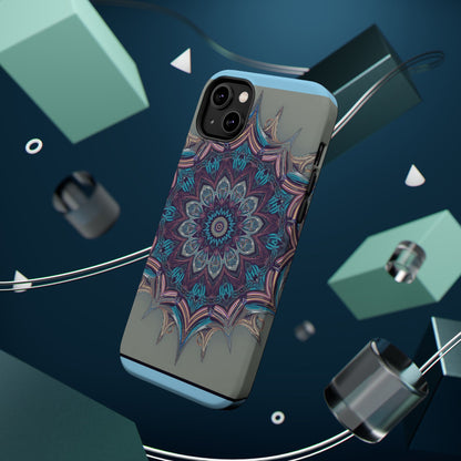 Phone Case — Blue Purple Mandala Magnetic Impact-Resistant Case