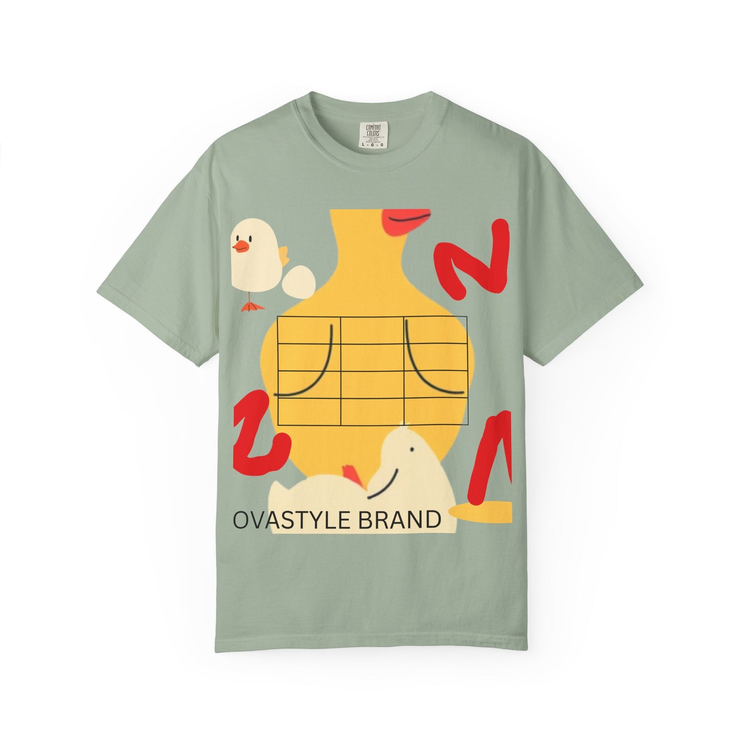 Graphic T-Shirt — Playful Koi &amp; Vase Collage Tee (OVASTYLE Brand)