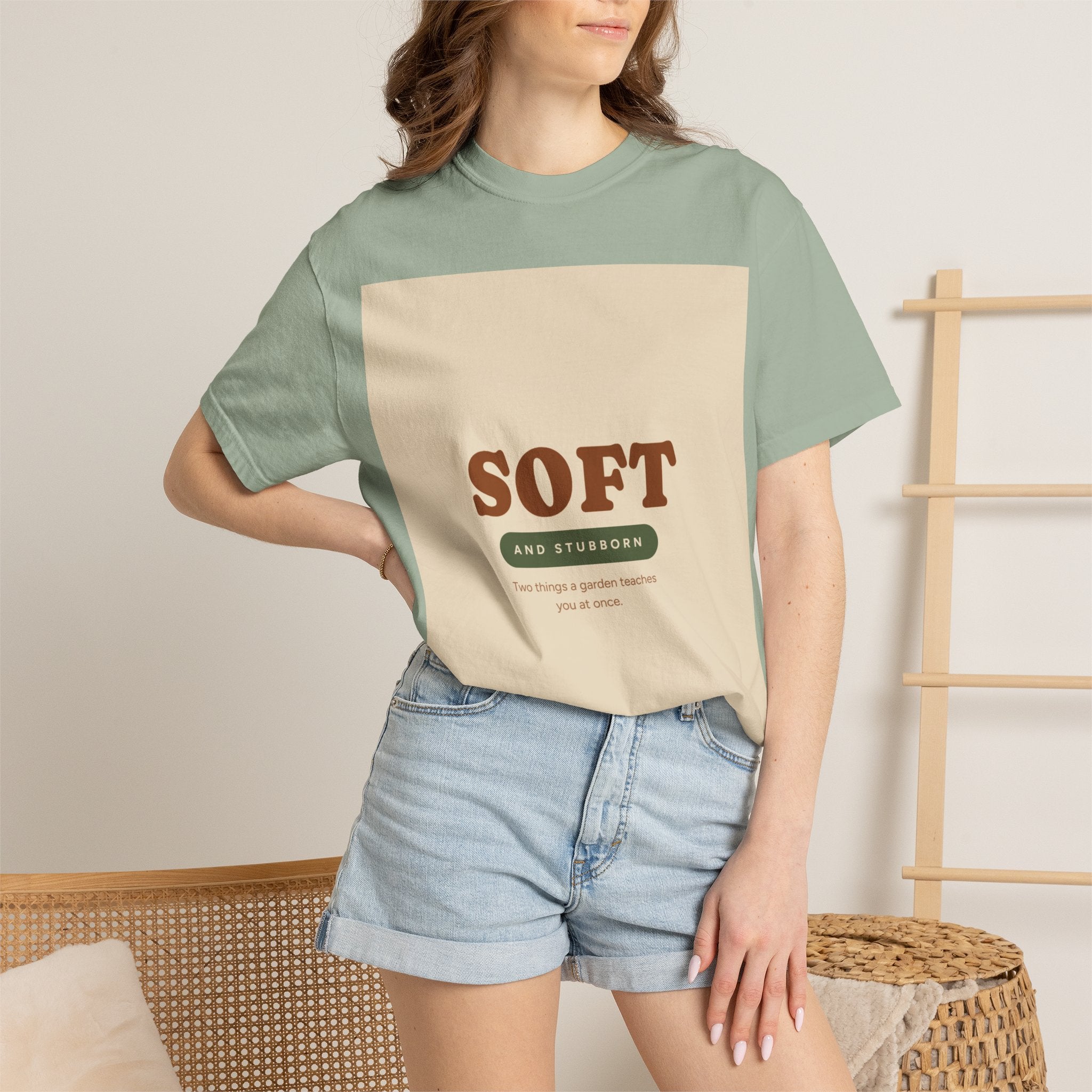 Soft and Stubborn T-Shirt — Retro Cream Graphic Tee