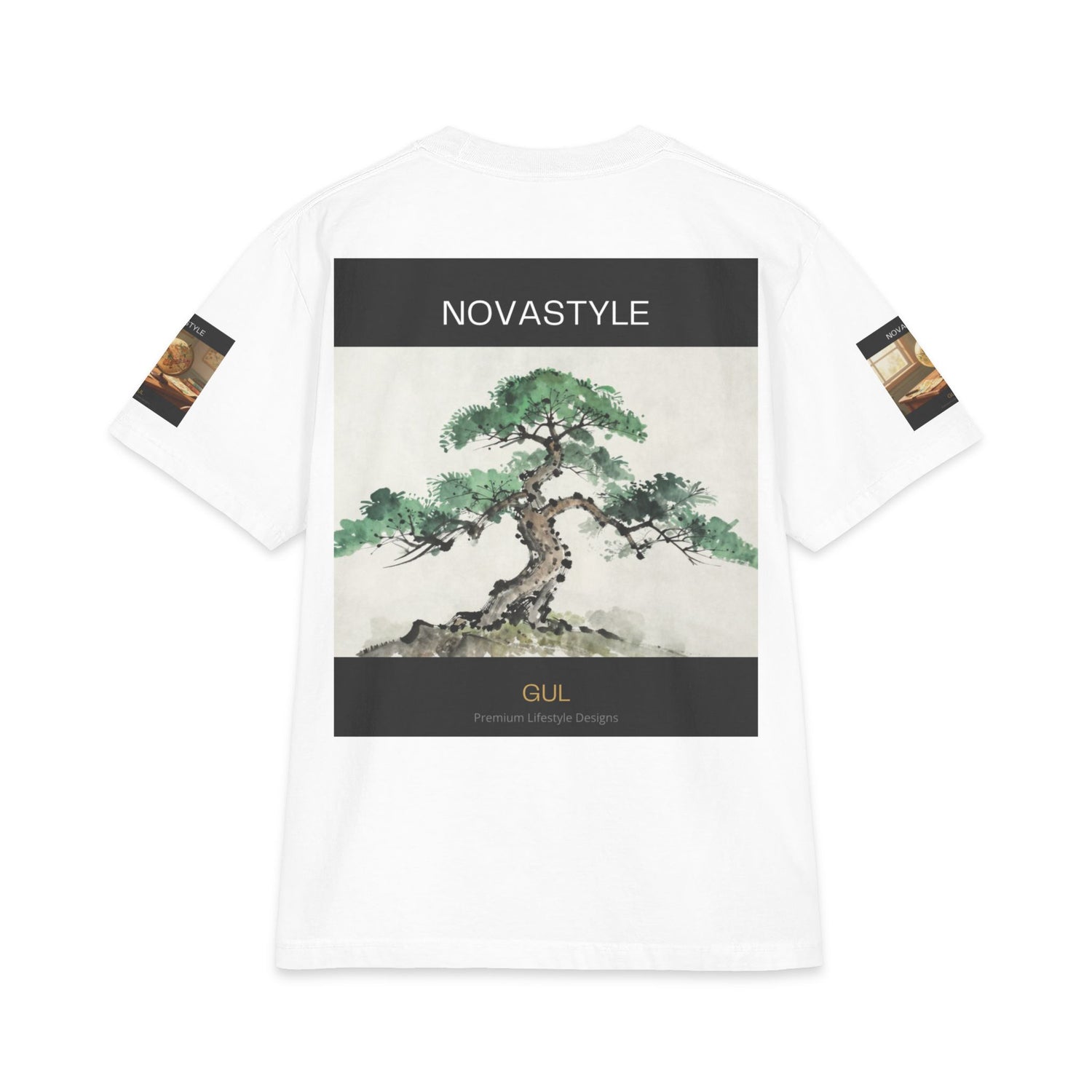 T-Shirt — NOVASTYLE Colorful Mandala &amp; Bonsai Graphic Tee