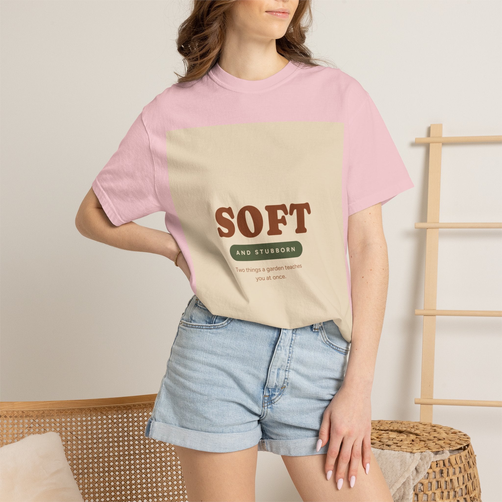 Soft and Stubborn T-Shirt — Retro Cream Graphic Tee