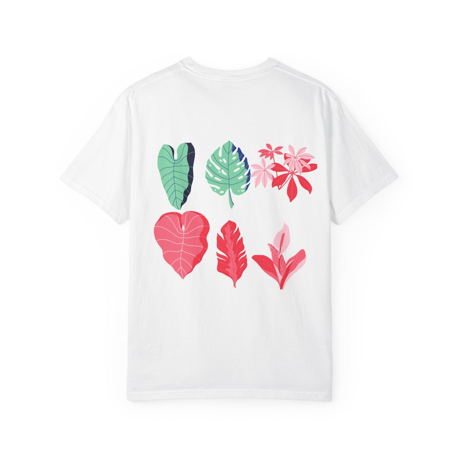Floral &amp; Tropical Leaves Graphic T-Shirt — Botanical Flower Print Tee