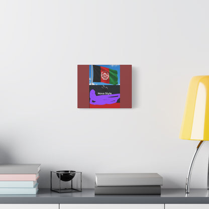 Afghan Flag Matte Canvas Print — Stretched 1.25" Wall Art