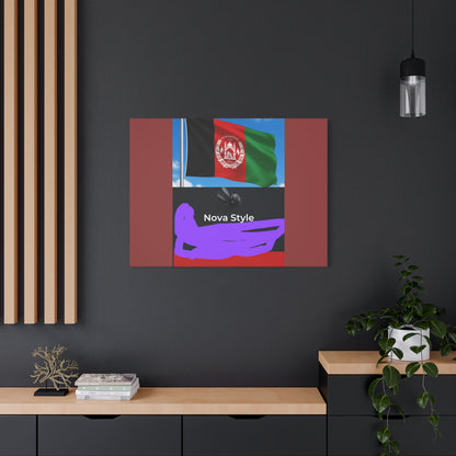Afghan Flag Matte Canvas Print — Stretched 1.25" Wall Art