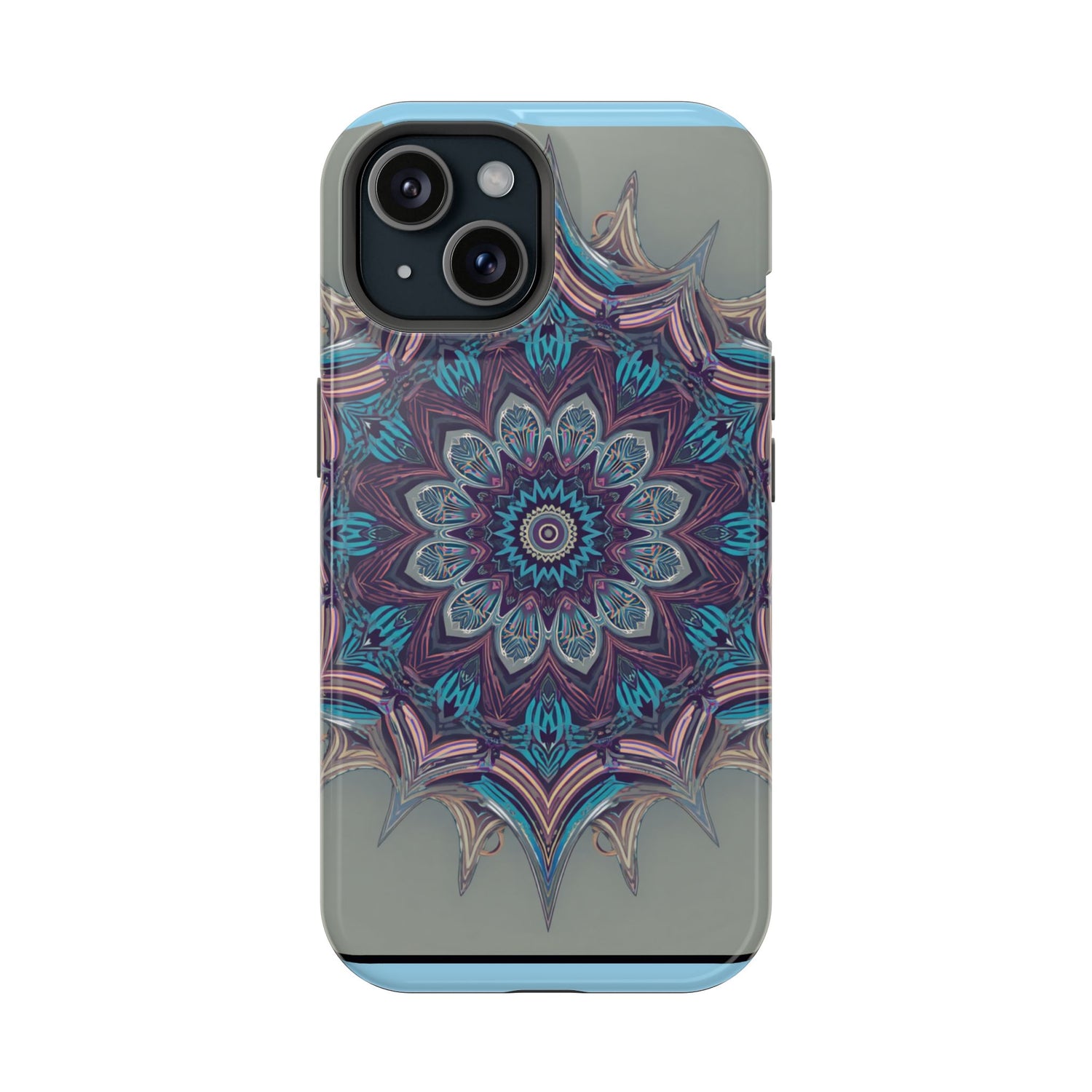 Phone Case — Blue Purple Mandala Magnetic Impact-Resistant Case