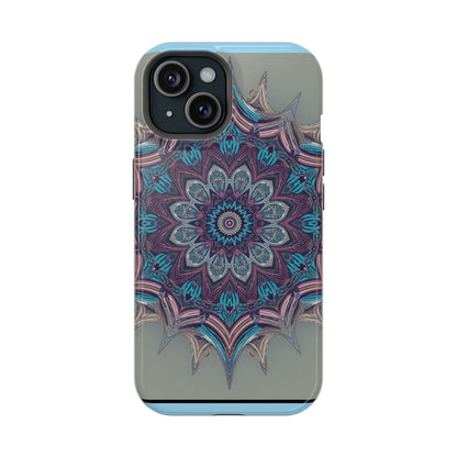 Phone Case — Blue Purple Mandala Magnetic Impact-Resistant Case