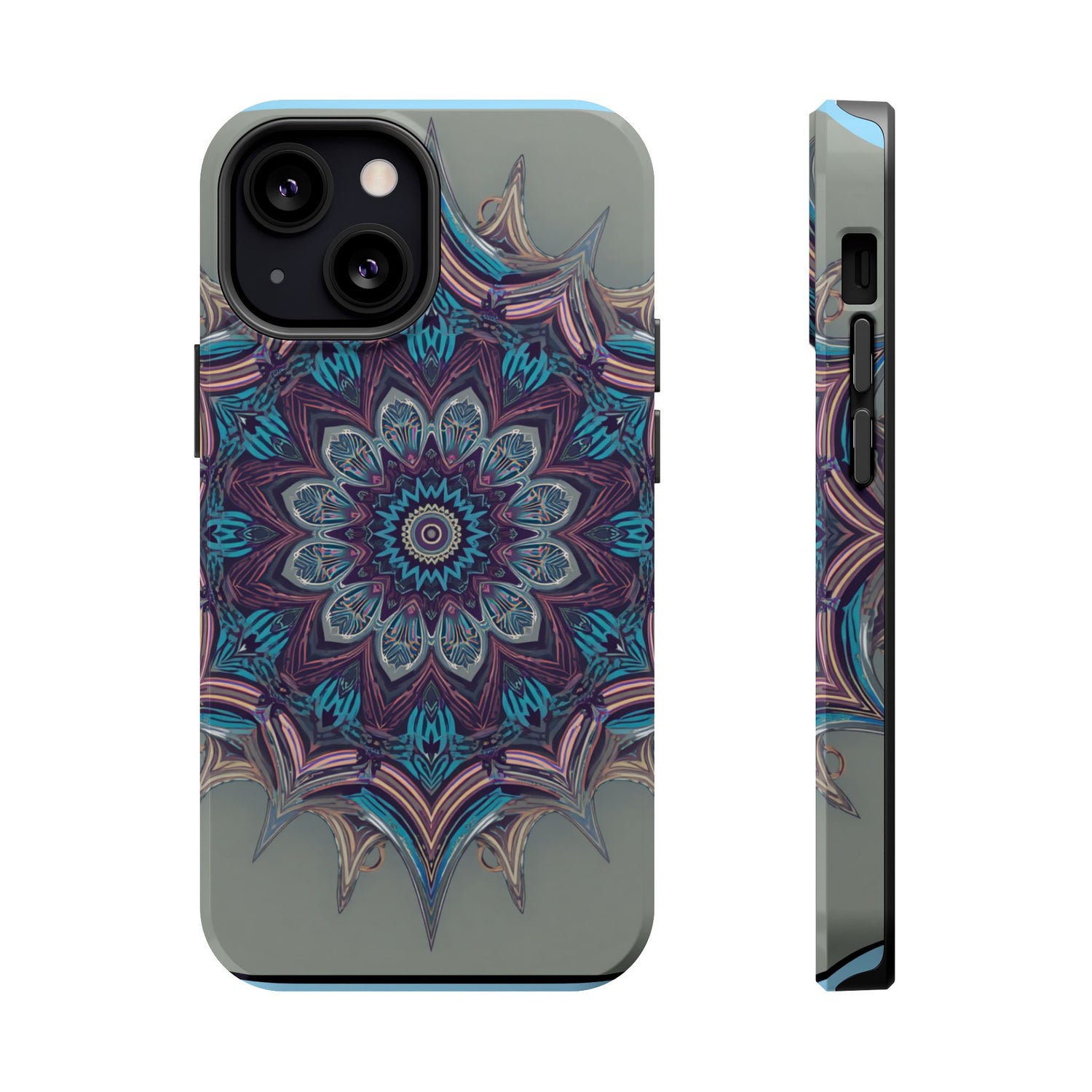 Phone Case — Blue Purple Mandala Magnetic Impact-Resistant Case