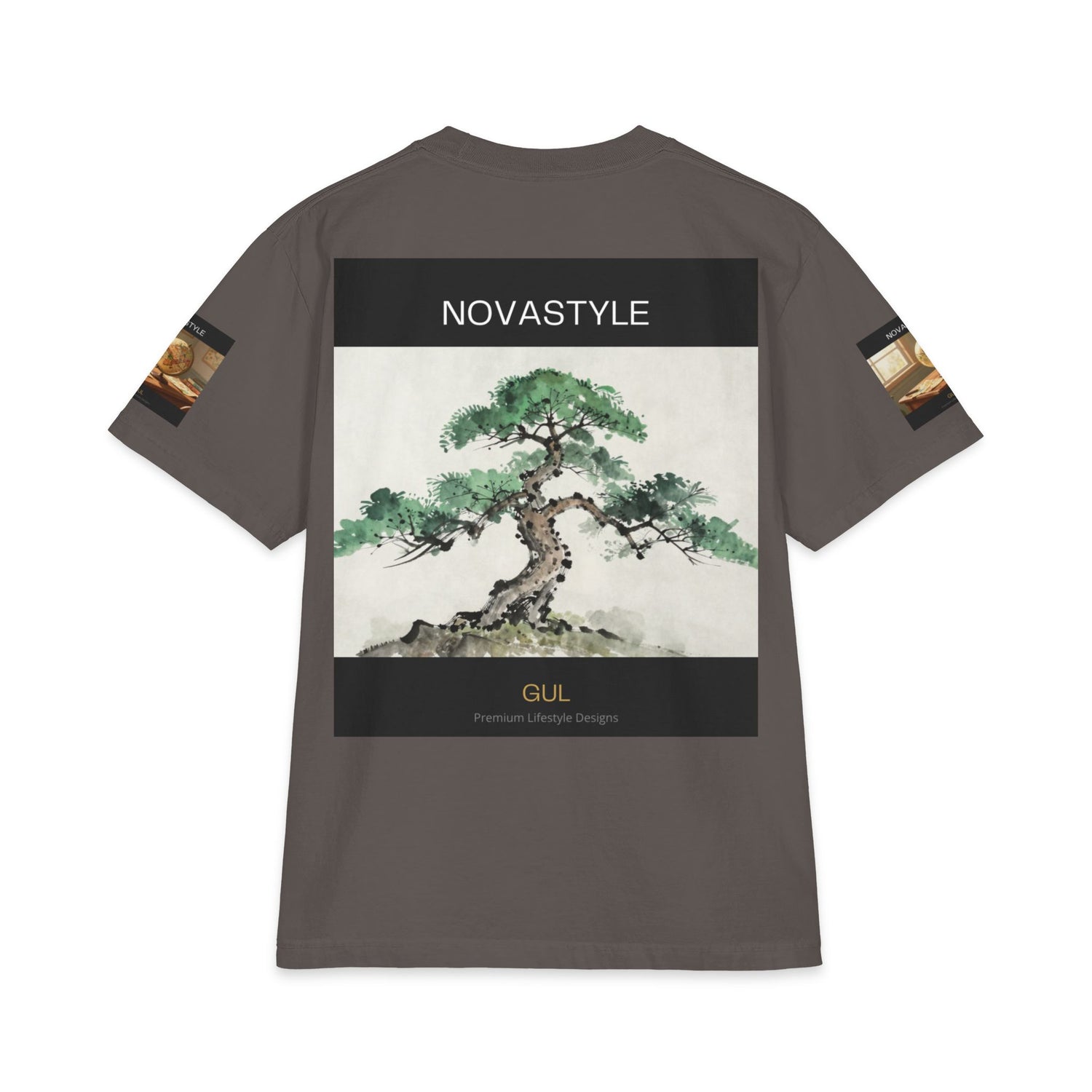 T-Shirt — NOVASTYLE Colorful Mandala &amp; Bonsai Graphic Tee