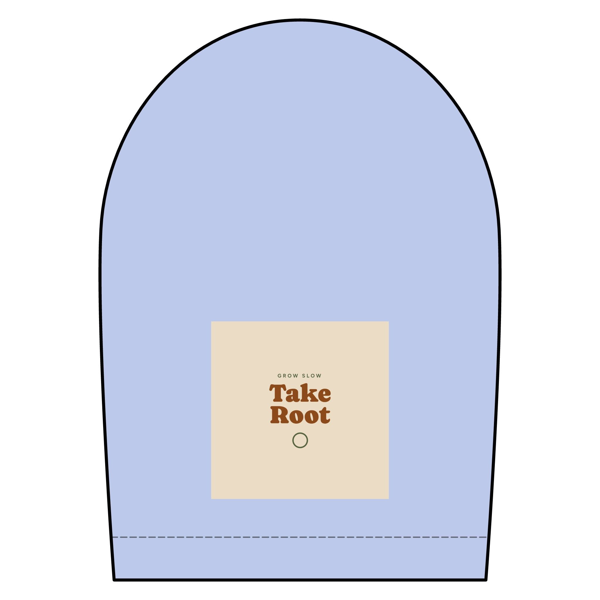 Short Sleeve Oxford Shirt — "Take Root" Minimalist Chest Graphic