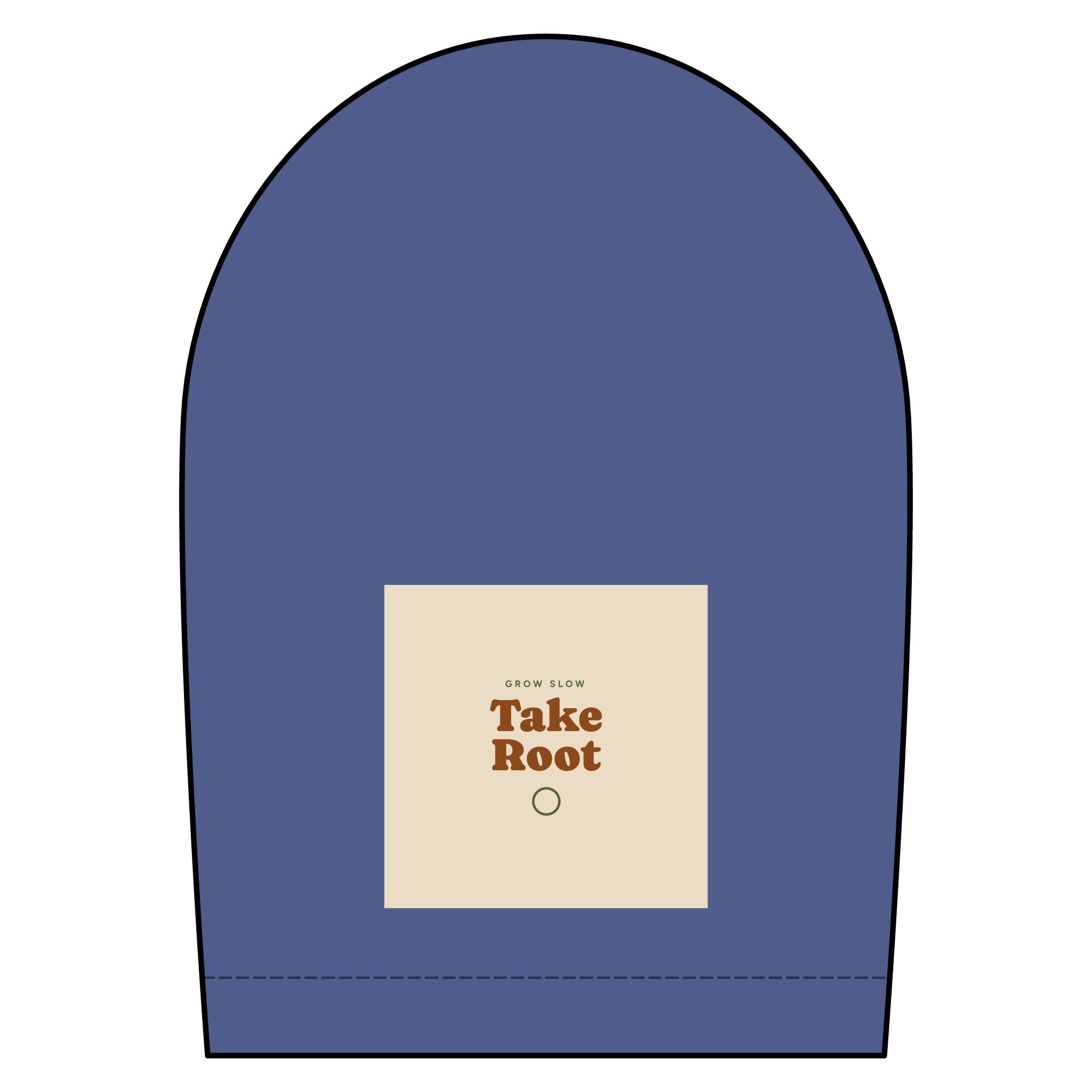 Short Sleeve Oxford Shirt — "Take Root" Minimalist Chest Graphic