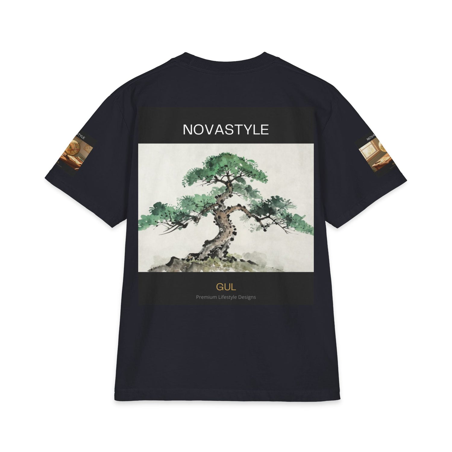T-Shirt — NOVASTYLE Colorful Mandala &amp; Bonsai Graphic Tee