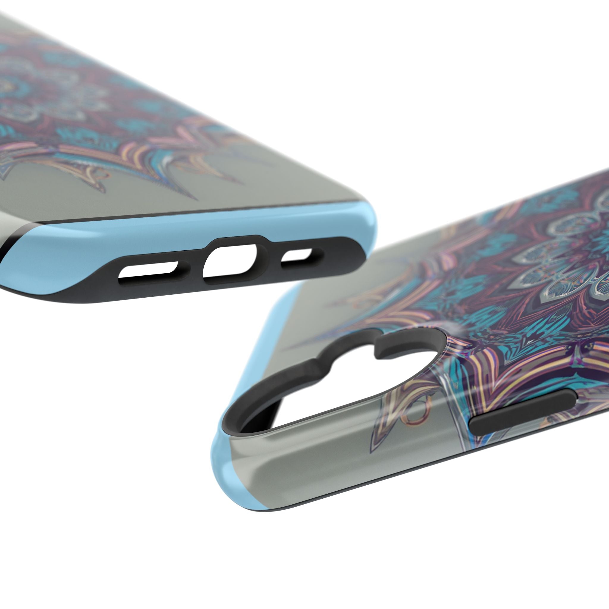 Phone Case — Blue Purple Mandala Magnetic Impact-Resistant Case