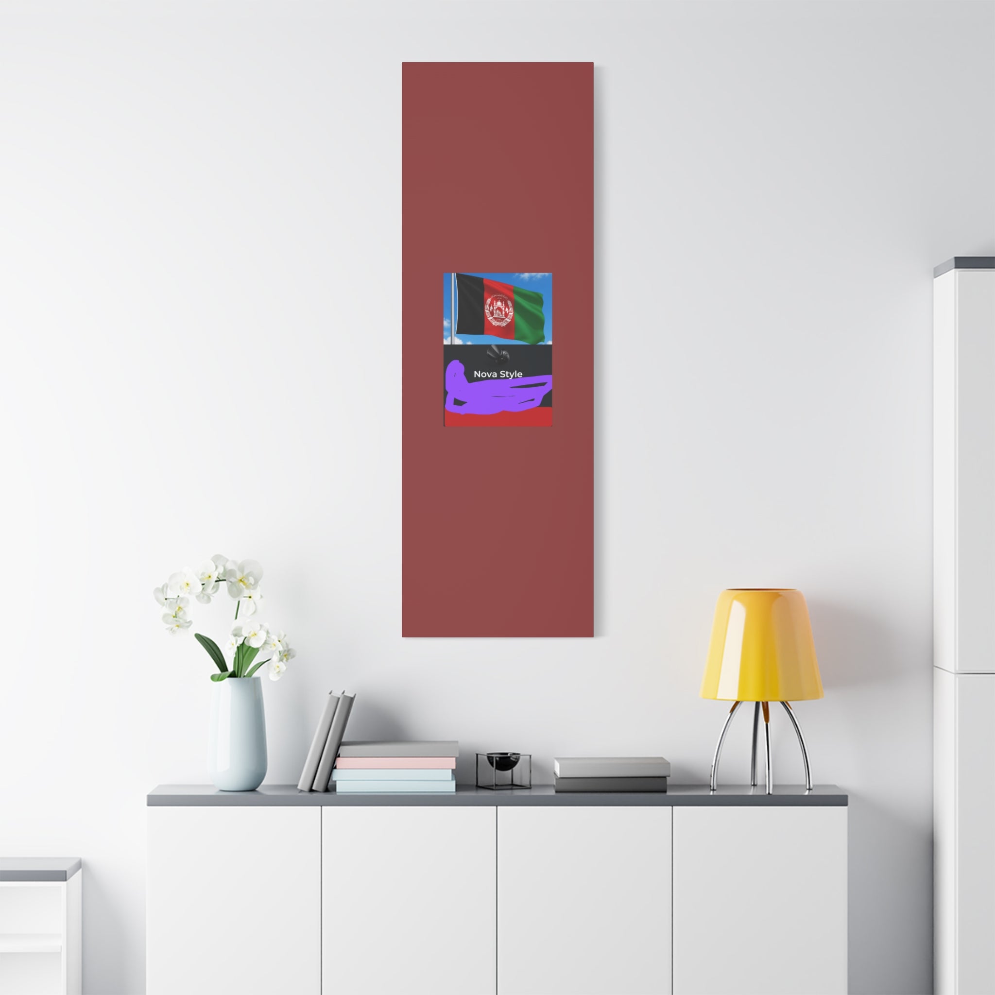 Afghan Flag Matte Canvas Print — Stretched 1.25" Wall Art