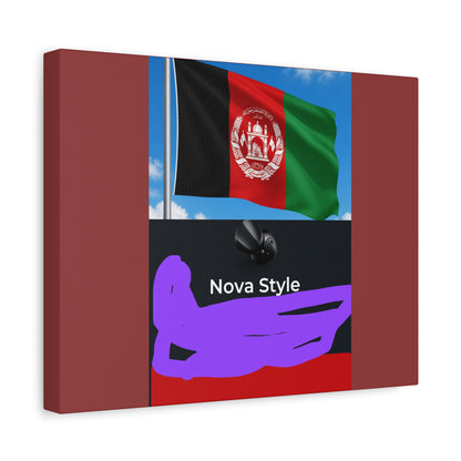 Afghan Flag Matte Canvas Print — Stretched 1.25" Wall Art