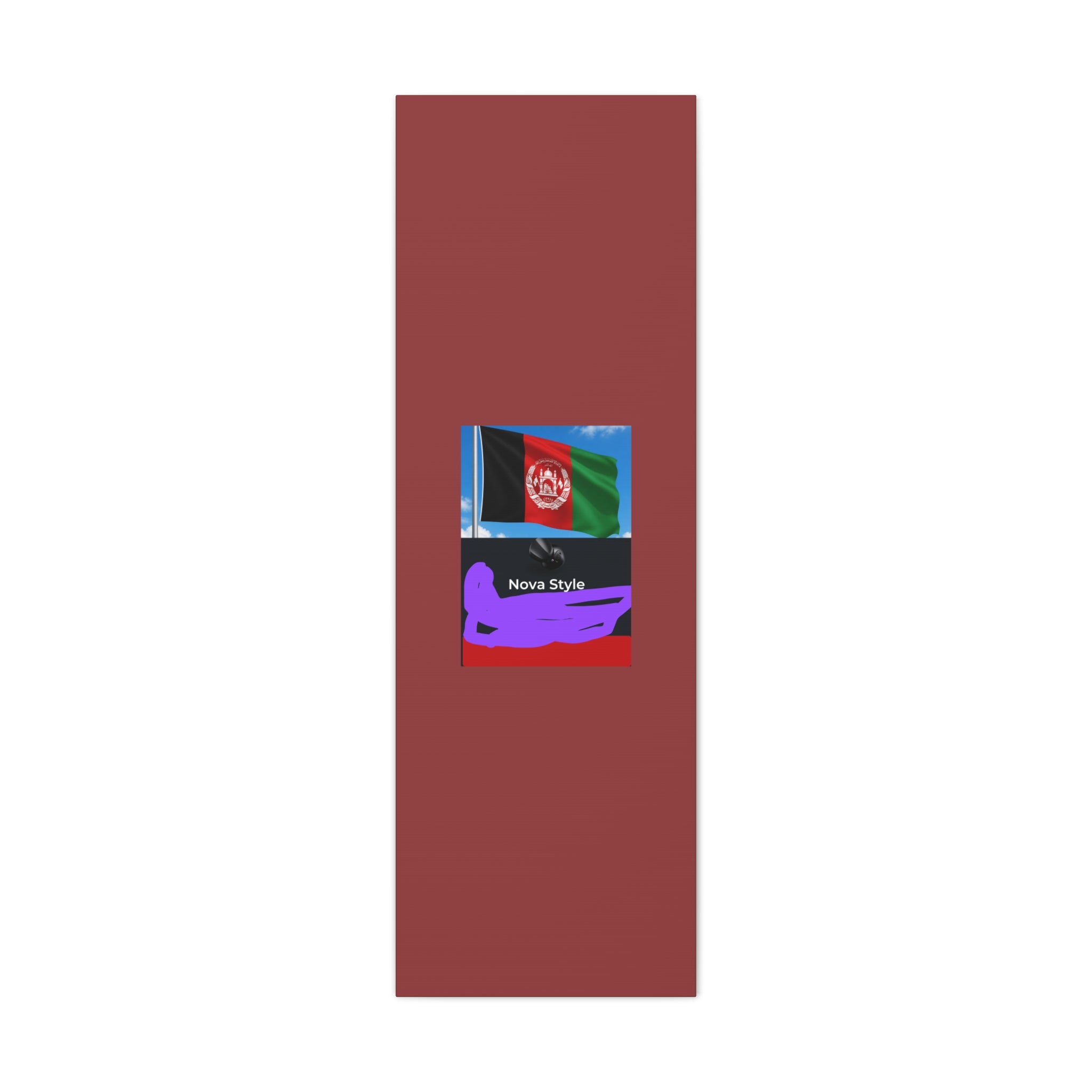 Afghan Flag Matte Canvas Print — Stretched 1.25" Wall Art