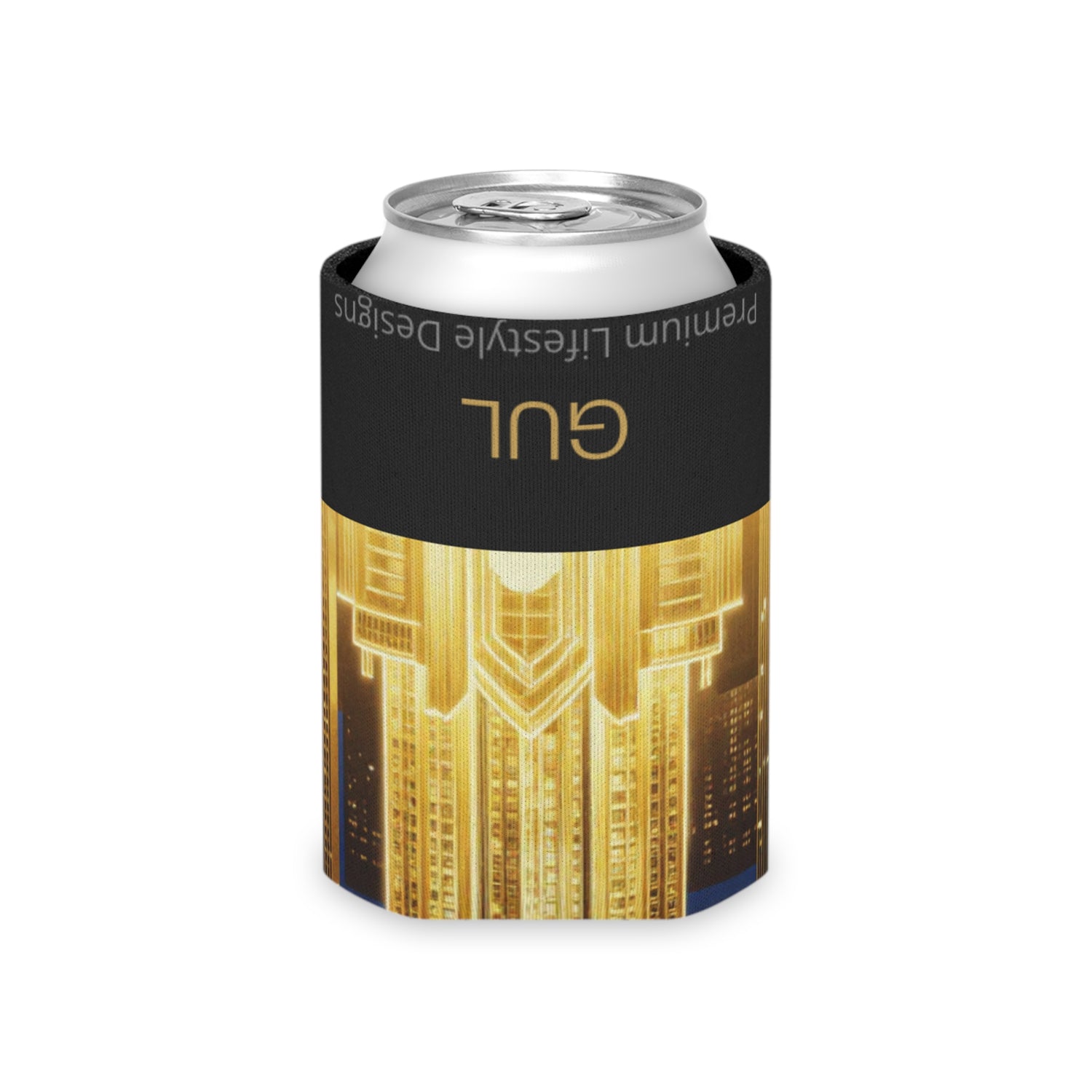 Gold City Skyline Can Cooler — NOVASTYLE GUL Design