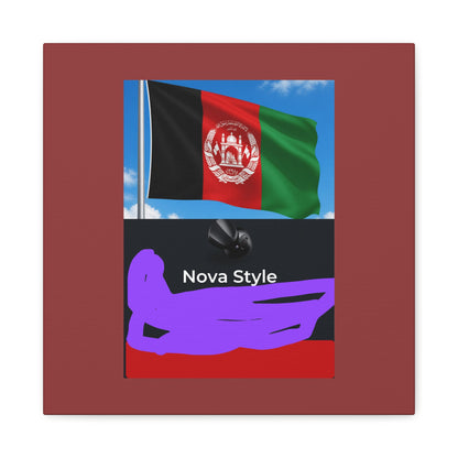 Afghan Flag Matte Canvas Print — Stretched 1.25" Wall Art