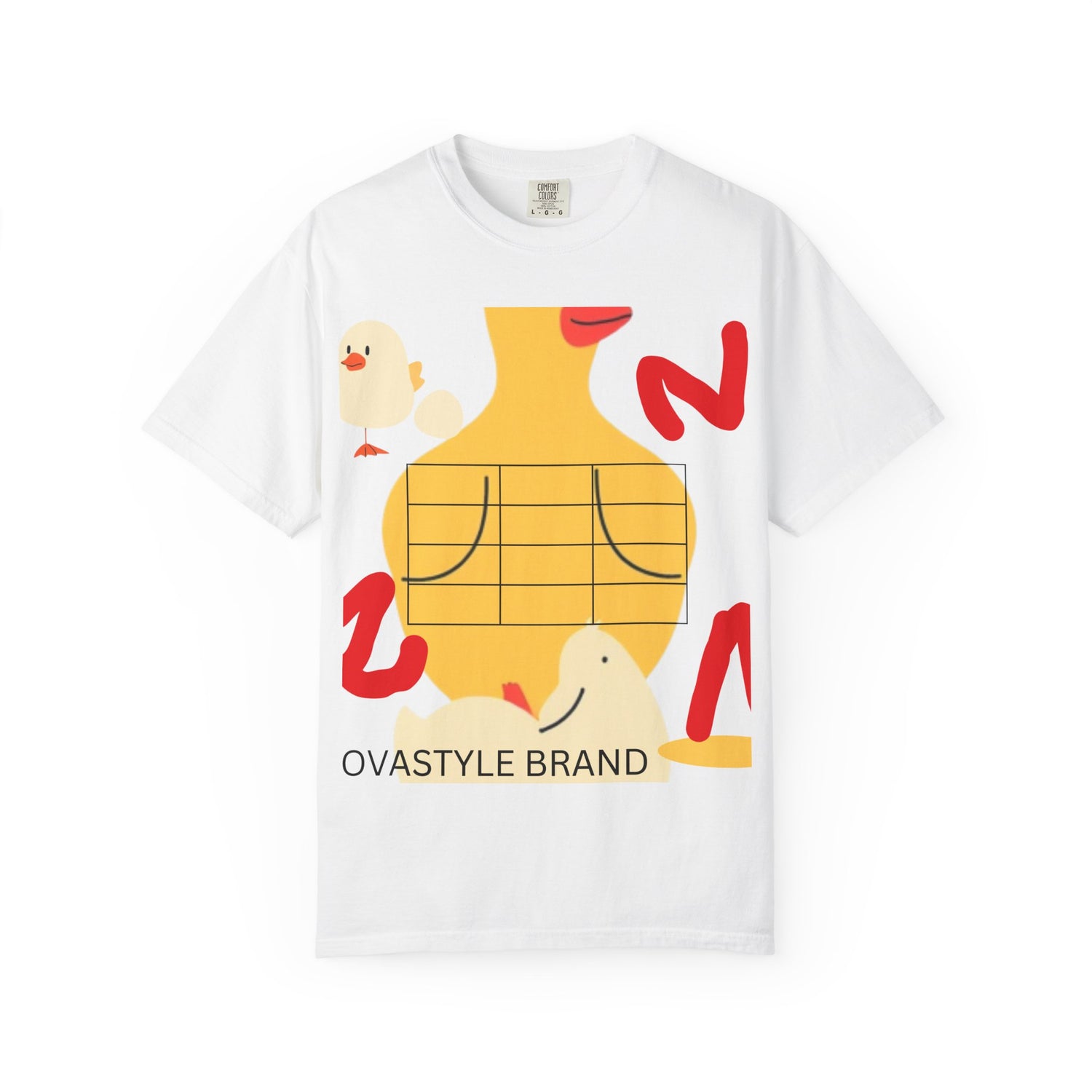 Graphic T-Shirt — Playful Koi &amp; Vase Collage Tee (OVASTYLE Brand)