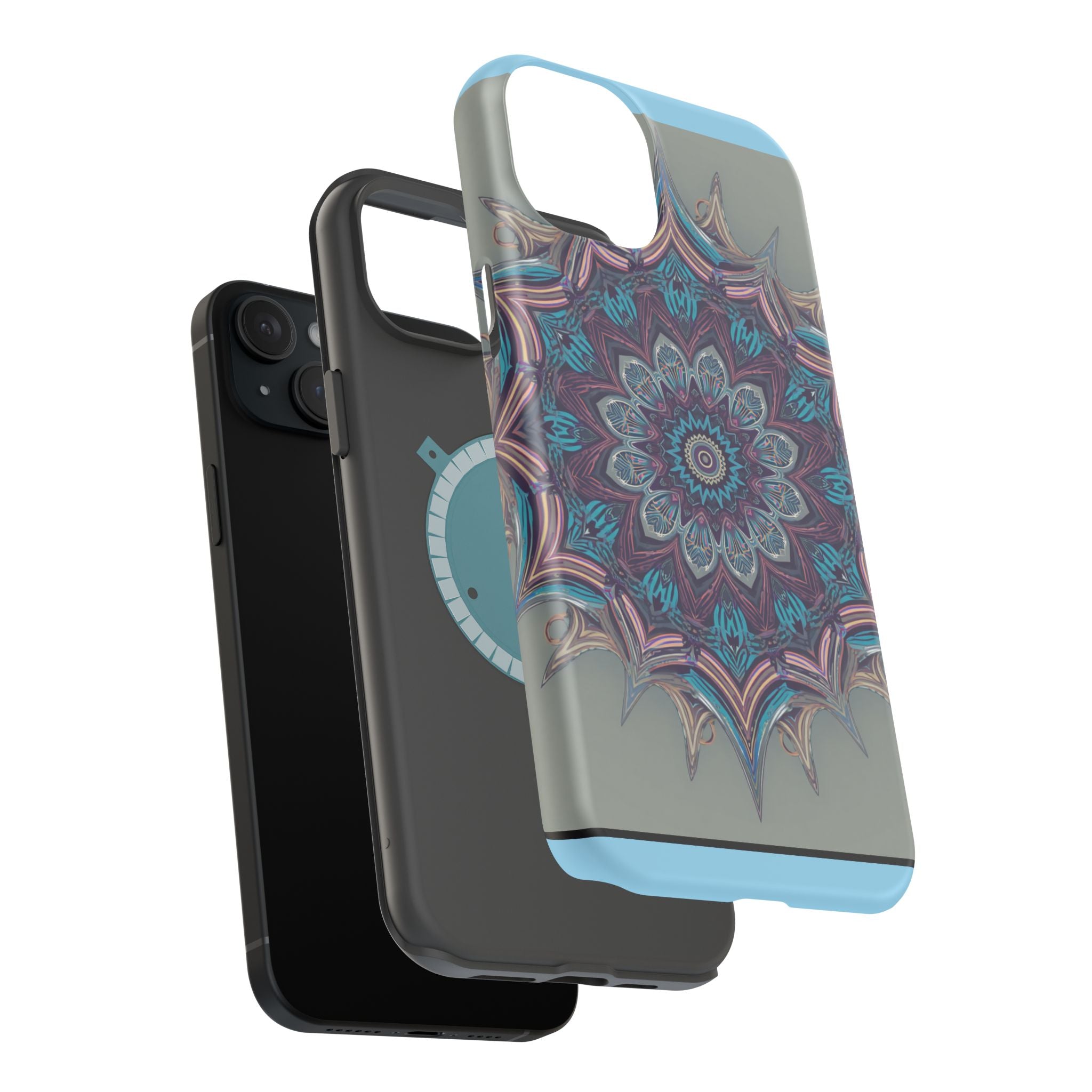 Phone Case — Blue Purple Mandala Magnetic Impact-Resistant Case