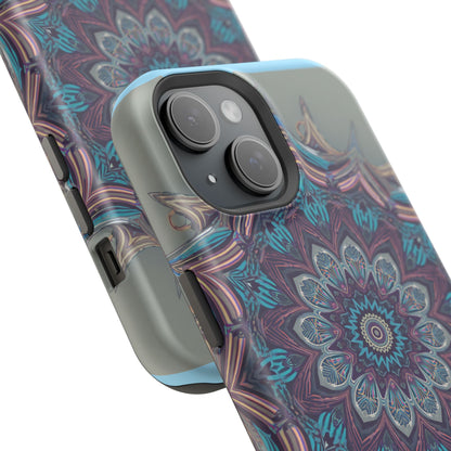 Phone Case — Blue Purple Mandala Magnetic Impact-Resistant Case