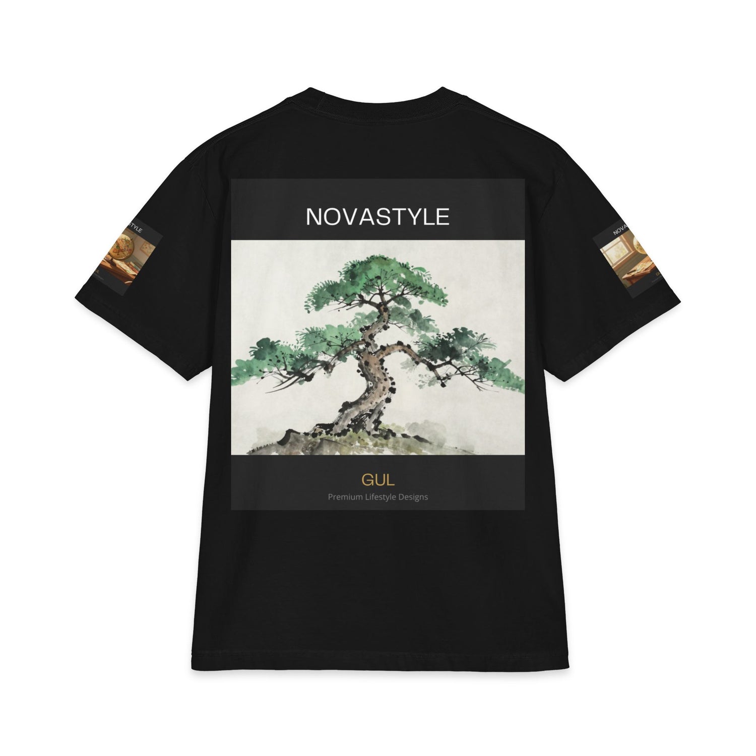 T-Shirt — NOVASTYLE Colorful Mandala &amp; Bonsai Graphic Tee