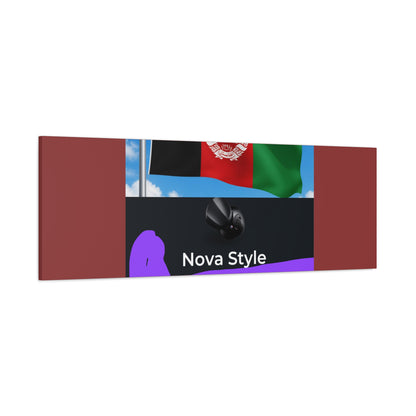 Afghan Flag Matte Canvas Print — Stretched 1.25" Wall Art