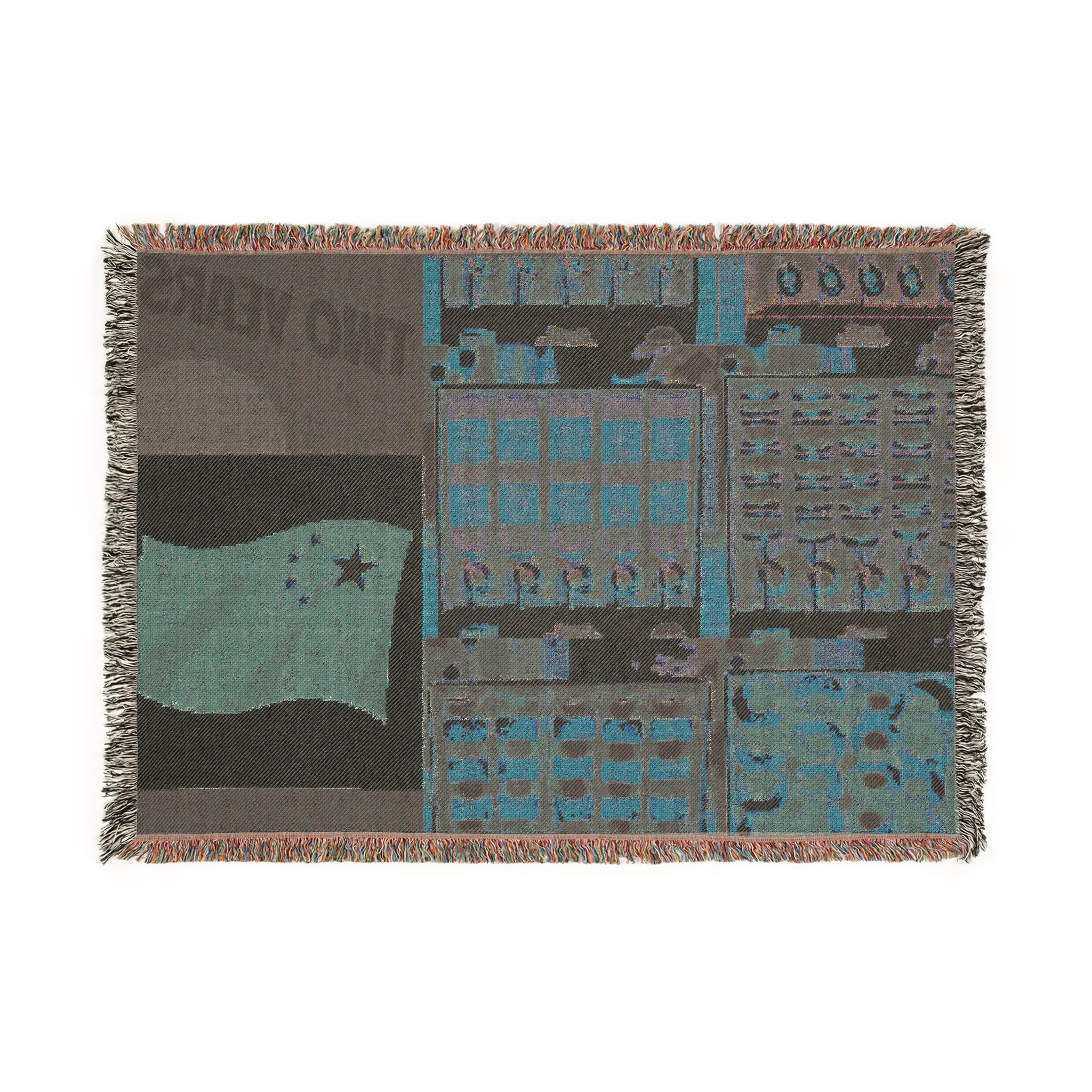 Two Years Flag Woven Blanket – Retro Patchwork Anniversary Throw