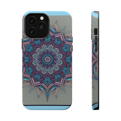Phone Case — Blue Purple Mandala Magnetic Impact-Resistant Case