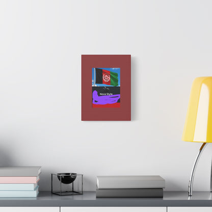 Afghan Flag Matte Canvas Print — Stretched 1.25" Wall Art