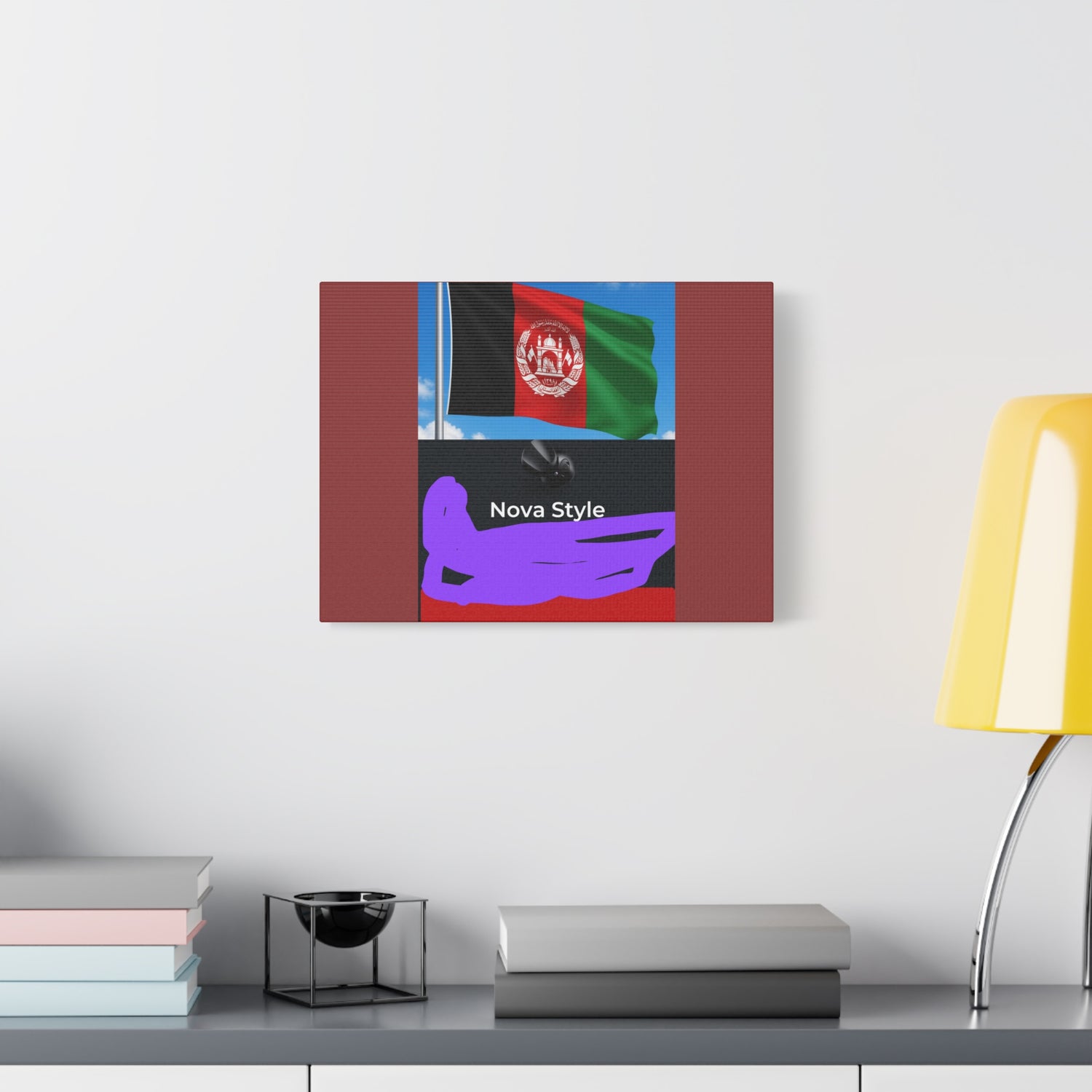 Afghan Flag Matte Canvas Print — Stretched 1.25" Wall Art