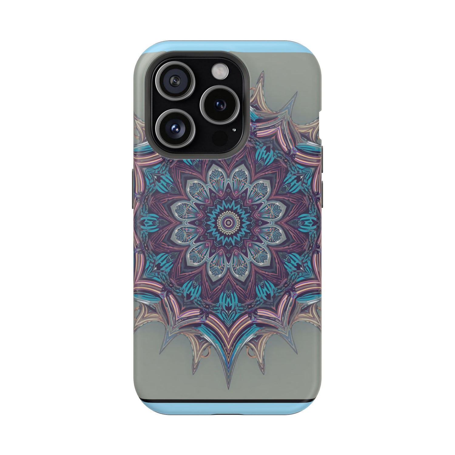 Phone Case — Blue Purple Mandala Magnetic Impact-Resistant Case