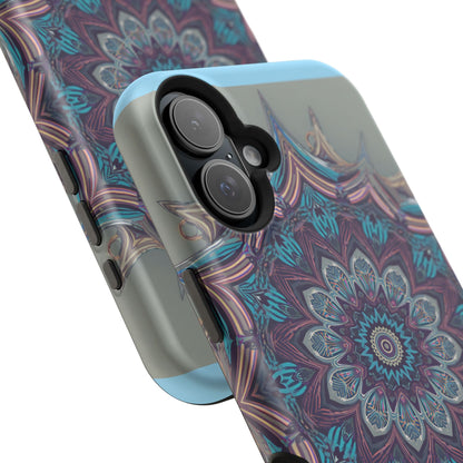 Phone Case — Blue Purple Mandala Magnetic Impact-Resistant Case
