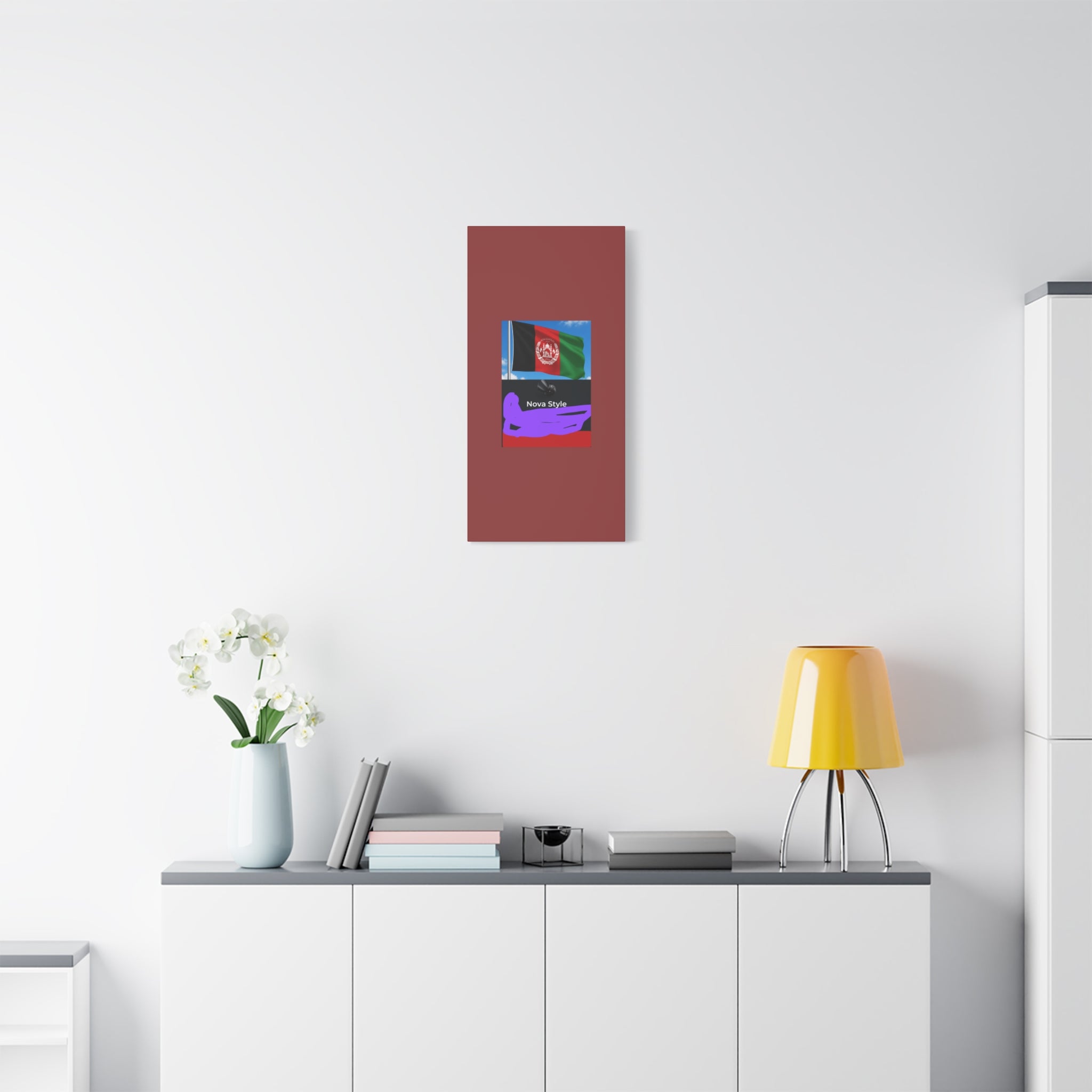 Afghan Flag Matte Canvas Print — Stretched 1.25" Wall Art