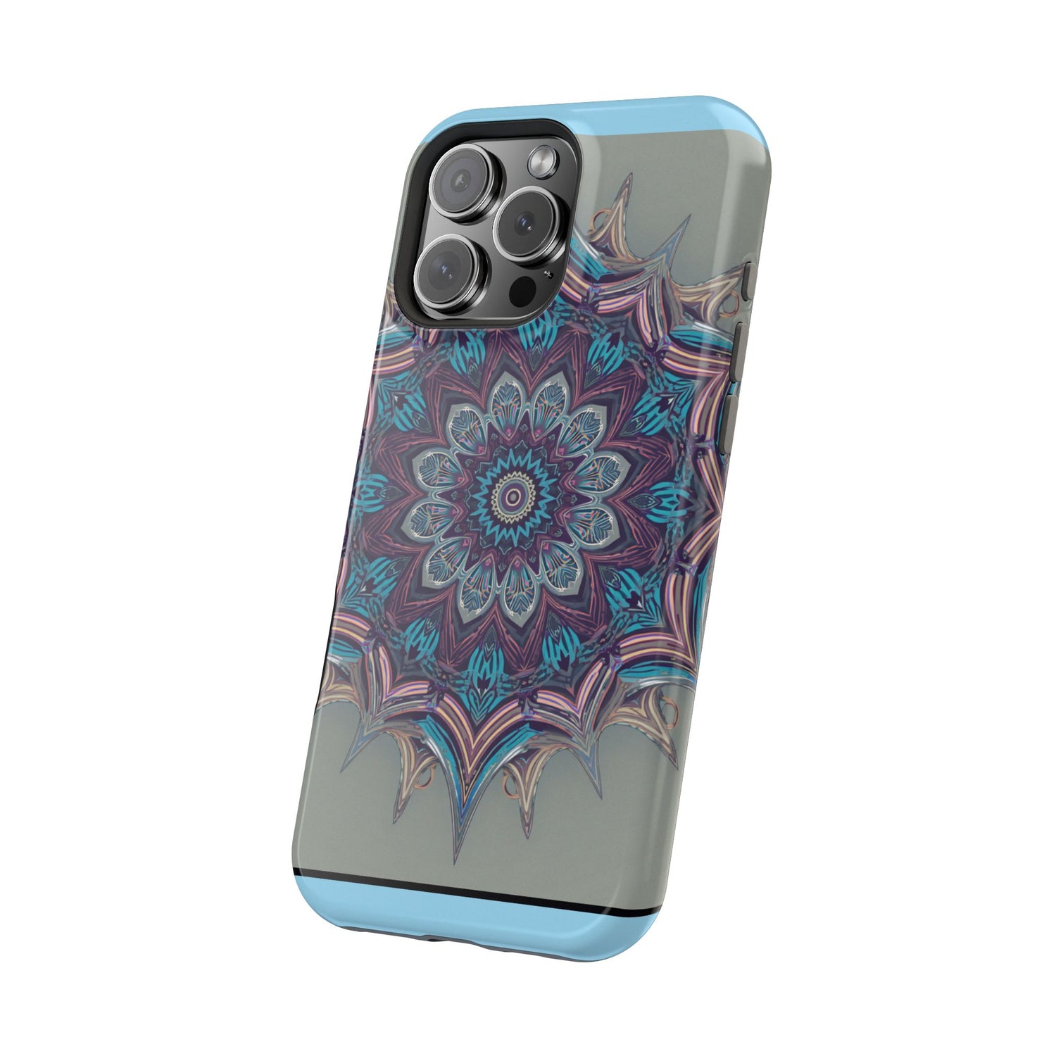 Phone Case — Blue Purple Mandala Magnetic Impact-Resistant Case